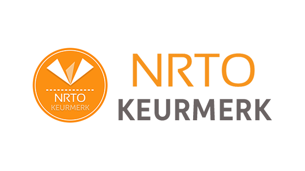 Logo keurmerk NRTO Nederlandse Raad voor Training en Opleiding in kleur op transparante achtergrond - 600 * 337 pixels